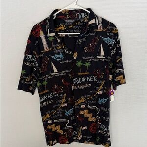 Hart Schaffner Marx Multicolor Graphic Casual Button Down Shirt